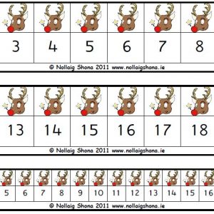 Number Line Rudolph