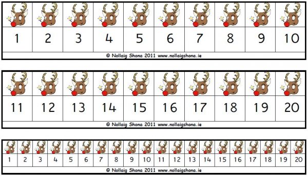 Number Line Rudolph